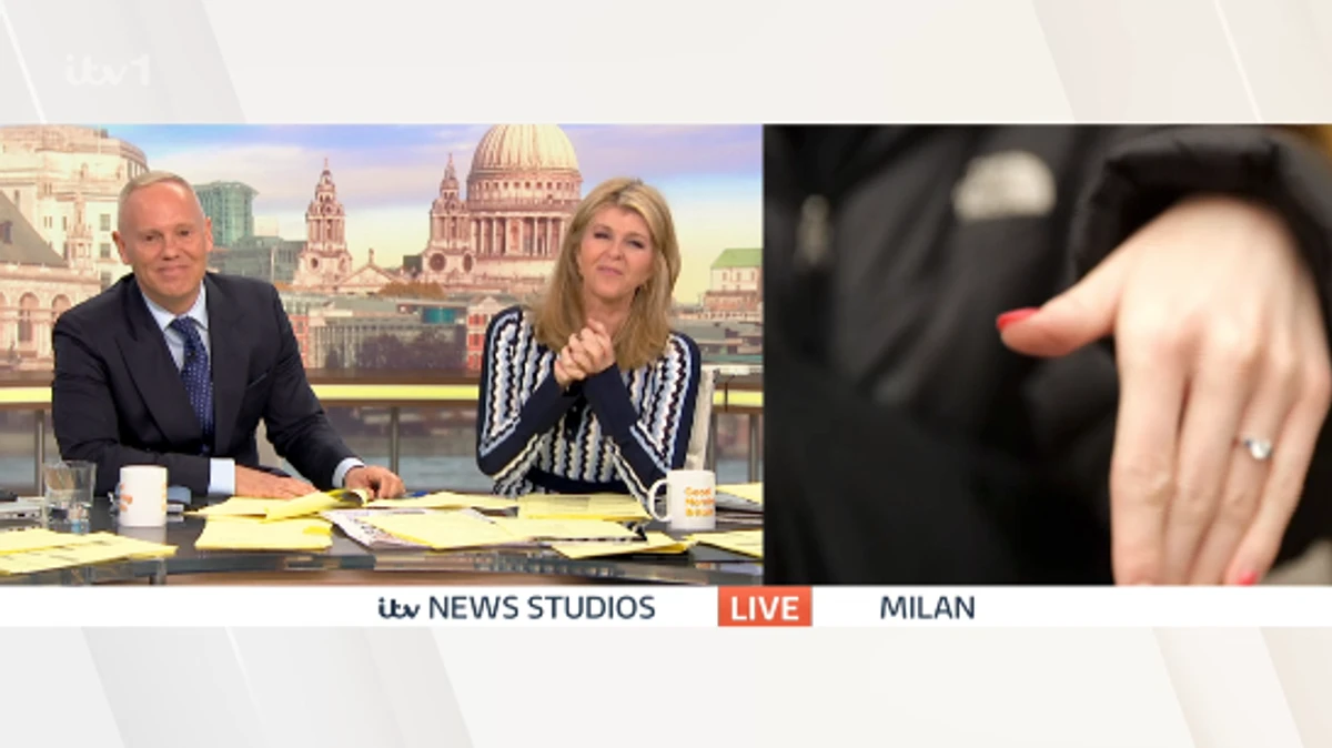 ਗੁੱਡ ਮੌਰਨਿੰਗ ਬ੍ਰਿਟੇਨ ਦੇ ਐਂਕਰਾਂ ਨੇ ਲਾਈਵ ਸਗਾਈ ਦੀ ਖ਼ੁਸ਼ਖਬਰੀ ਸਾਂਝੀ ਕੀਤੀ